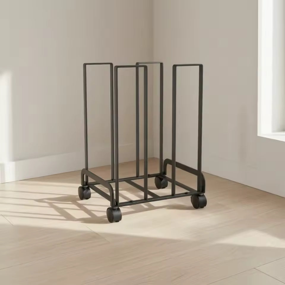 Rolling Carton Holder Rack – Space-Saving Cardboard Box Organizer