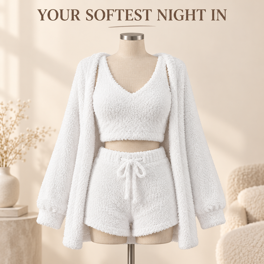 CozyCloud three-piece plush lounge set hero