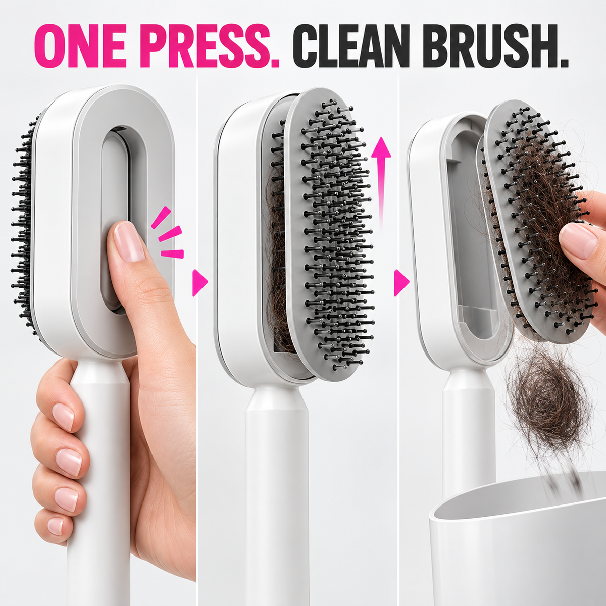 One-press hair removal mechanism