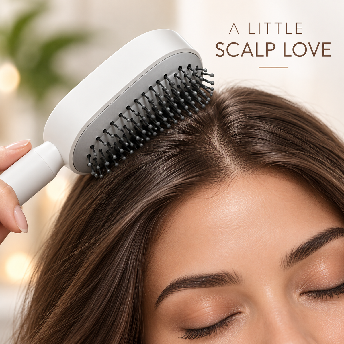 Cushioned bristles for a comfortable scalp massage